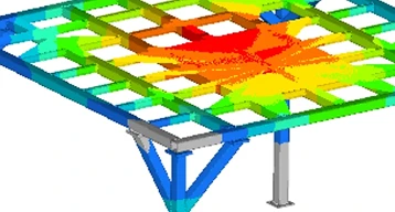 Simulation 3D d'analyse par éléments finis avec contraintes thermiques ou structurelles